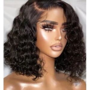 Curly Black Bob Wig